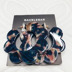 BaubleBar Dorine Resin Hoop Earrings